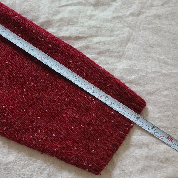 Penningtons Women's Plus Size Red Speckles Cableknit Long Sleeves Sweater - Picture 14 of 15